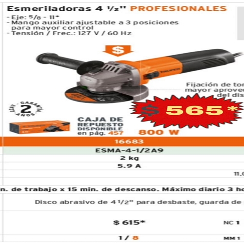 Esmeriladora 4 1/2 MEXICO