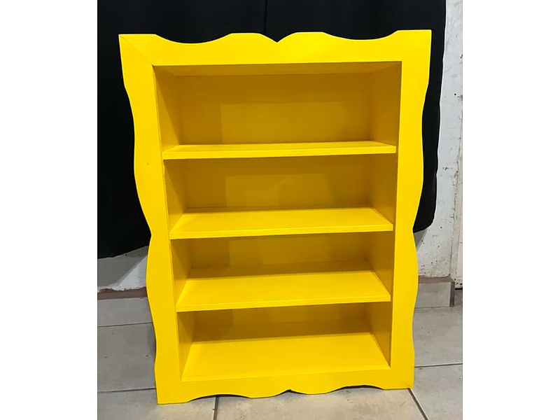 Estantería 4 Niveles Amarillo Quintana Roo Arte En Madera Y Mdf