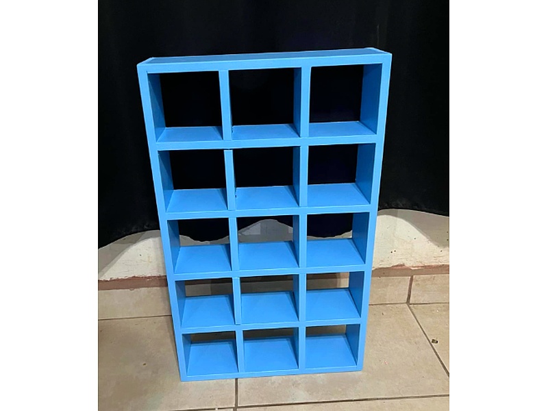 Estantería Diseño Cuadros Azul Quintana Roo Arte En Madera Y Mdf