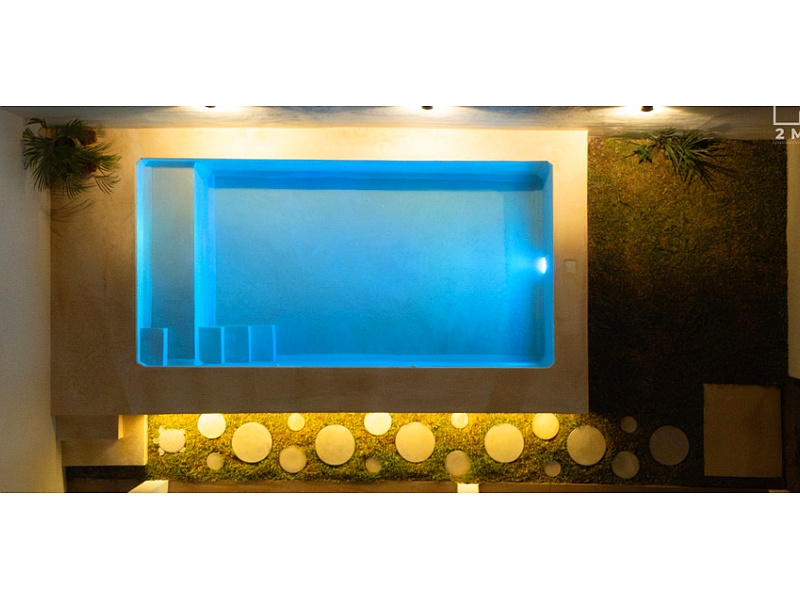 Diseño Albercas Luces LED Nayarit 2MI Construcción + Ingeniería