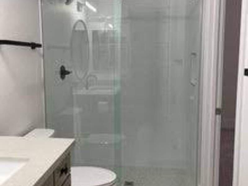 Cancel de cristal templado para baño Tizapán 