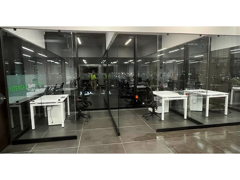 Canceles de vidrio para oficina Mexico