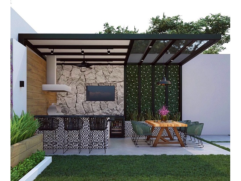 Diseño y Decoración De Cocina Comedor Exterior México