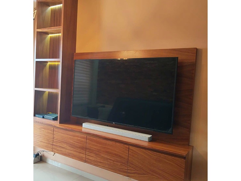 Mueble color café para Tv Mexico