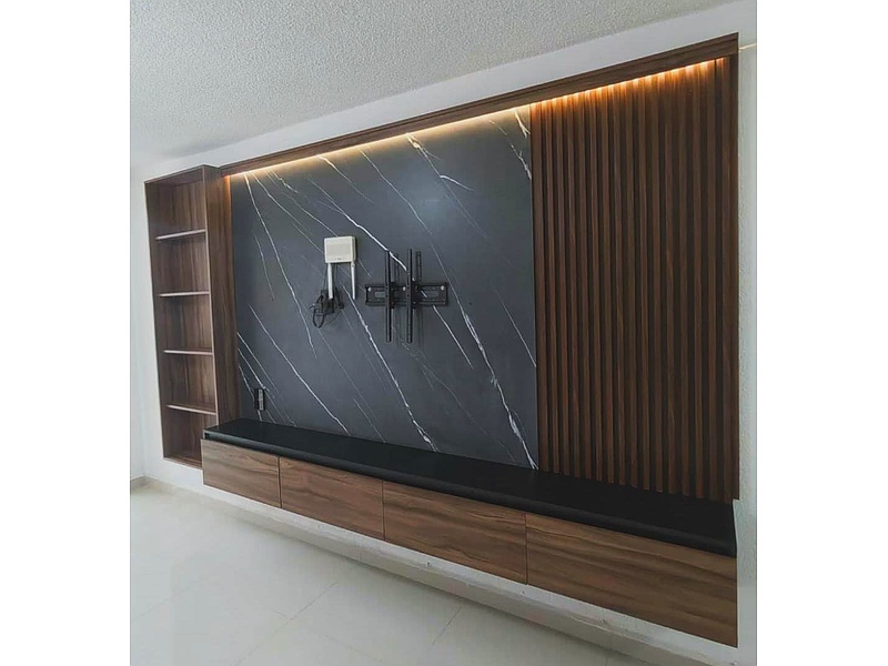 Mueble café con negro para Tv Mexico