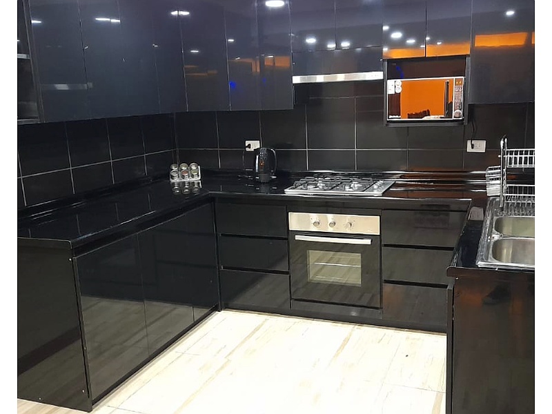 modulares de cocina color negro México Muebles A Pedido Chavez