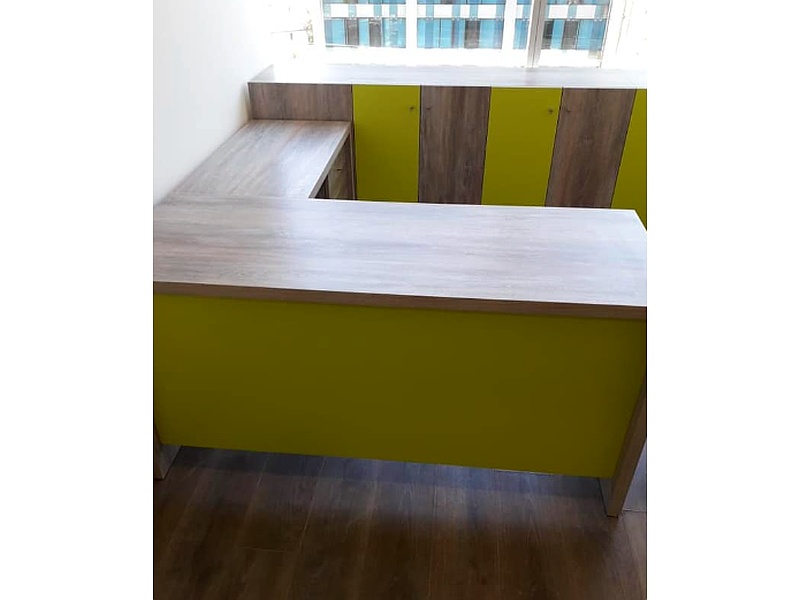 escritorio en L México Muebles Edison