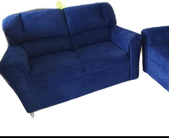Sofá Elegante en Terciopelo Azul Mexico