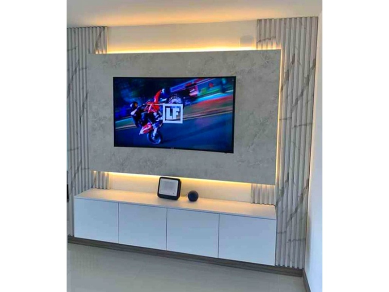 rack de tv con montaje Guadalupe carpintería olvera