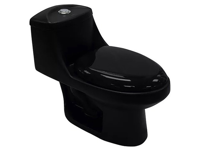 Sanitario One piece negro Fontibre México Acabados SAGA