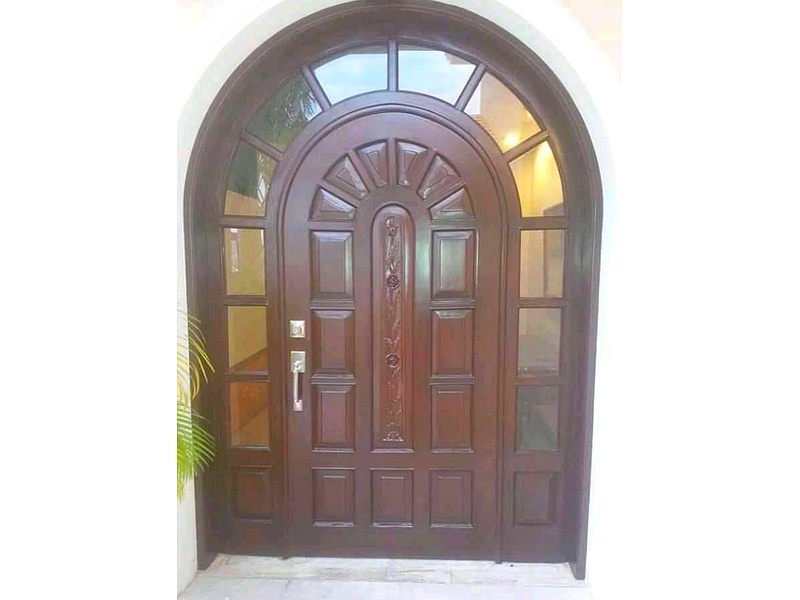 Puerta lujosa de madera con vidrio Mexico