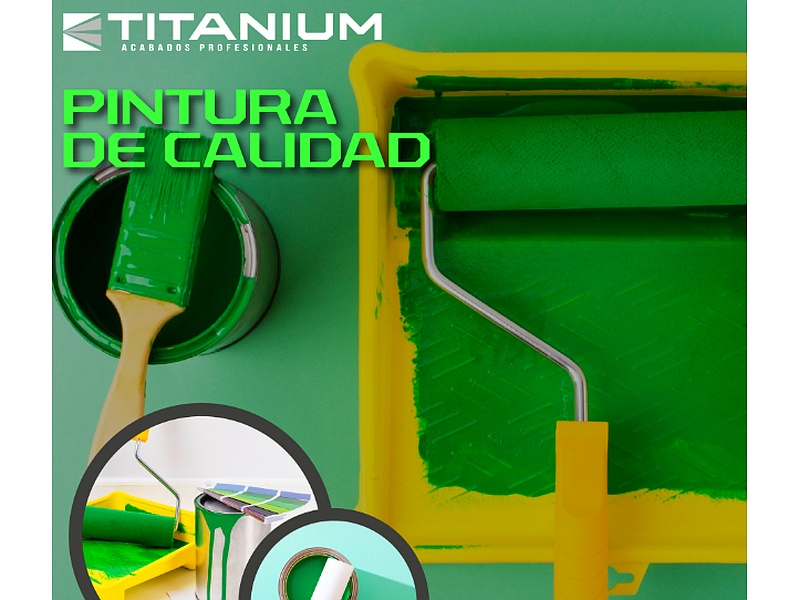 Pintura Titanium Verde Interiores Tabasco Titanium - Acabados Profesionales