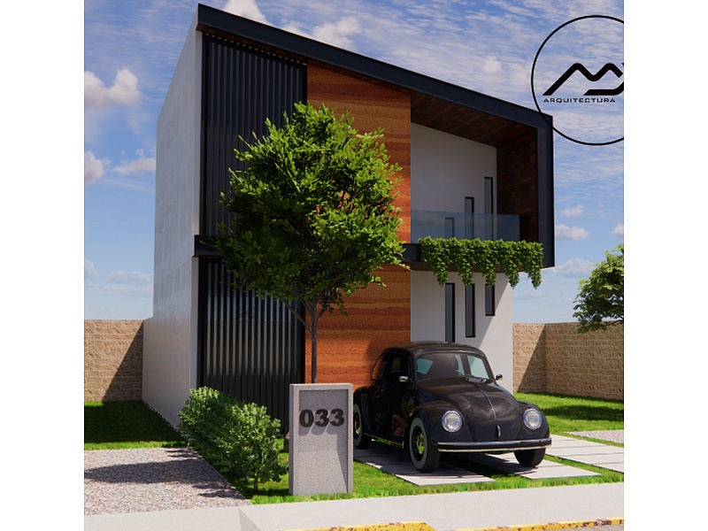 SERVICIO DE DISEÑO CASA 2 PISOS MODERNA MEXICO