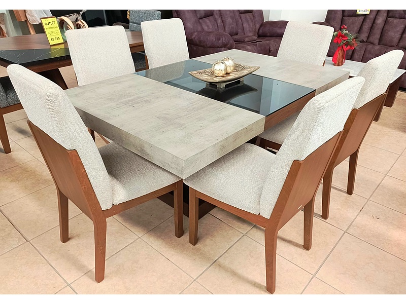 Comedor blanco con café Mexico