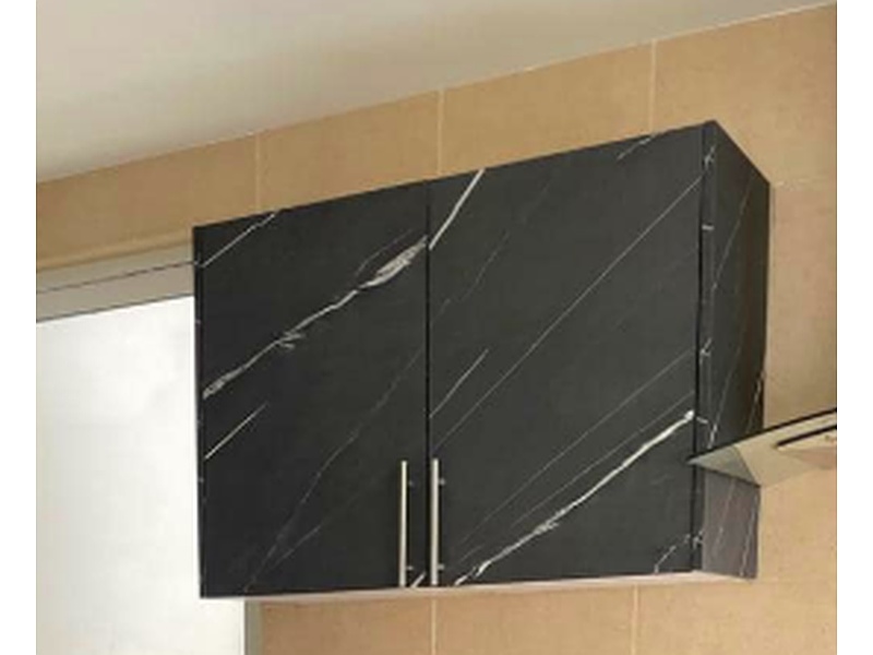 Alacena Cocina Tipo Mármol Negro Sinaloa RSR muebles integrales modernos