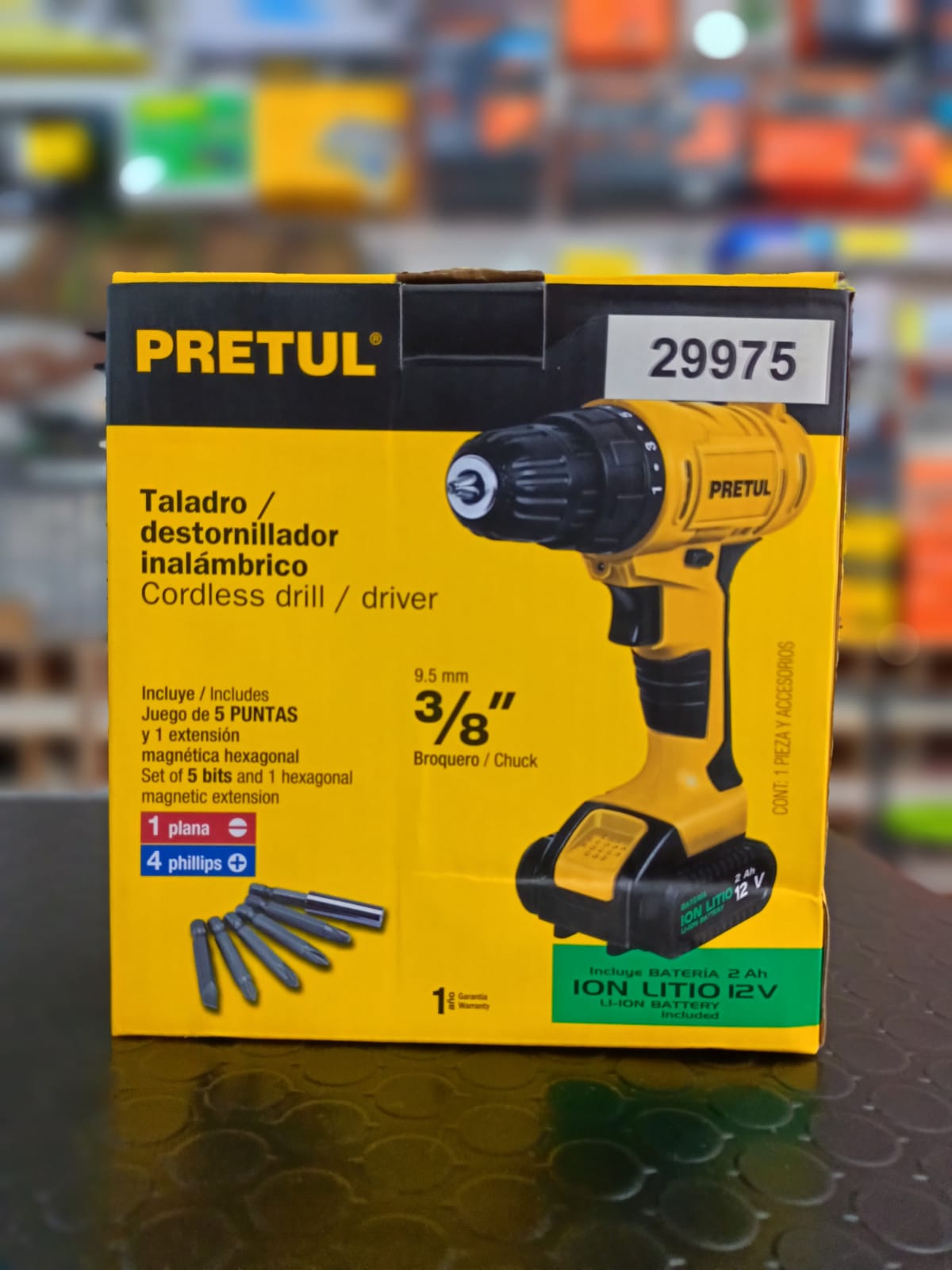 TALADRO / DESTORNILLADOR INALAMBRICO 12V 3/8" bateria ION LITIO México