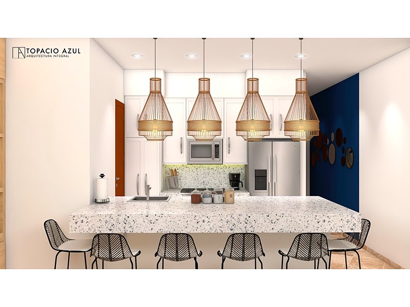 Diseño arquitectónico cocina Obregón