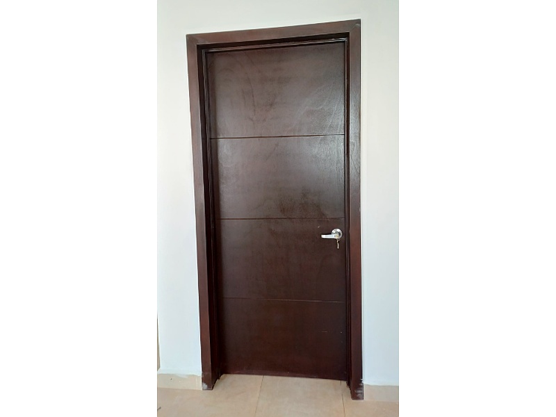 puerta de tambor para interiores en color chocolate MEXICO