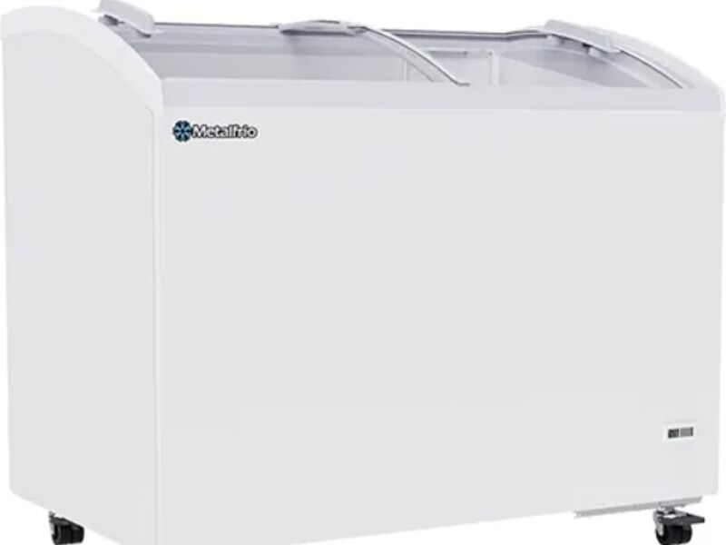 Congelador horizontal tapa de cristal curvo