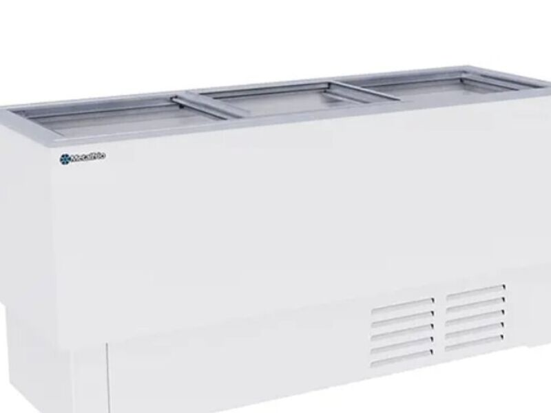 Congelador horizontal tapa de cristal plano