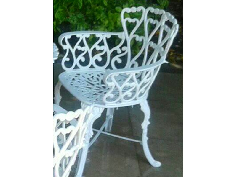 Silla Blanca Metal Exterior AGS Muebleria los tres reyes