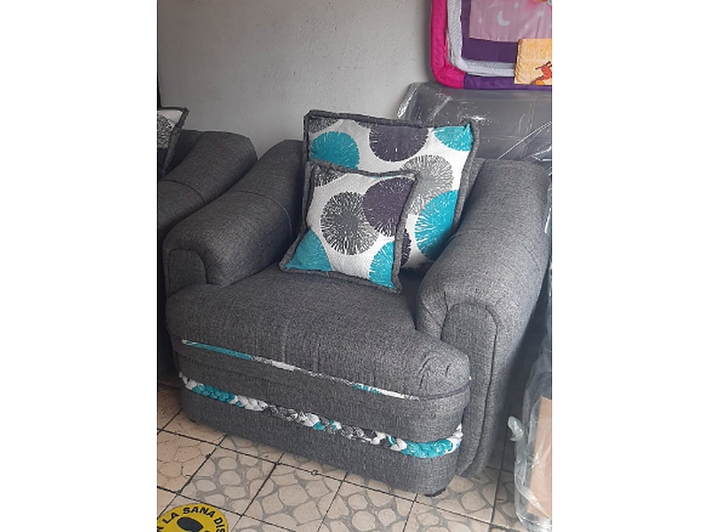 Sillón gris CDMX Muebleria Las Malvinas Cuauhtemoc