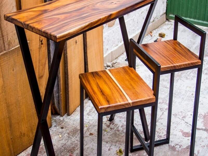 Set de mesa para coctel madera