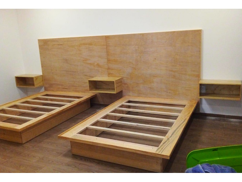 Cama doble de madera México