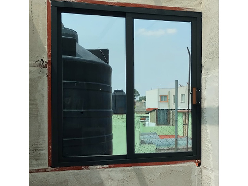 Ventana Corrediza Marcao Aluminio Negro NL JECAM aluminio arquitectonico