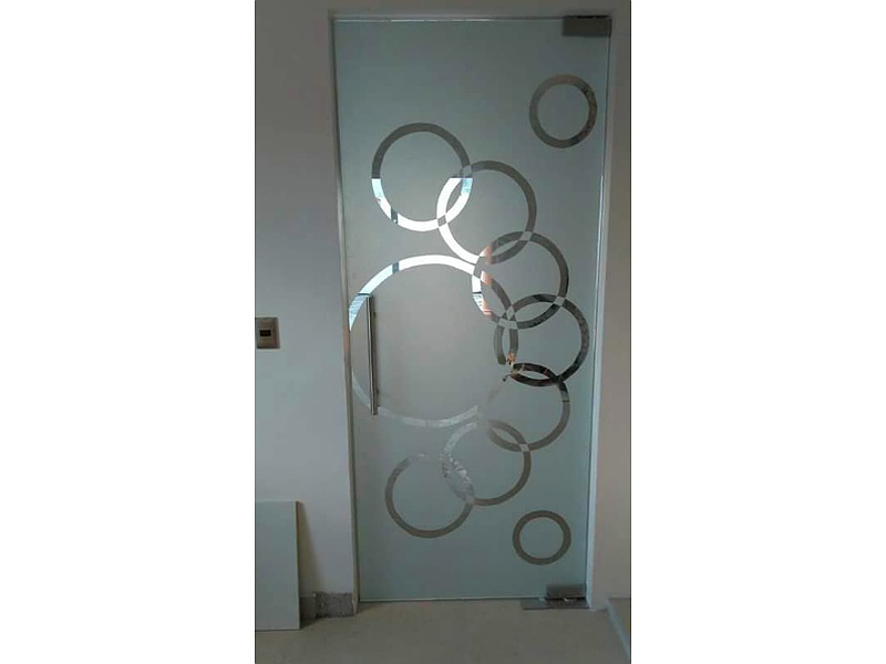 puerta de cristal esmerilado CDMX Cristal y aluminio Casablanca