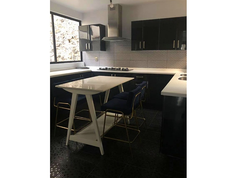 modulares de cocina con isla CDMX Cactus Arquitectura