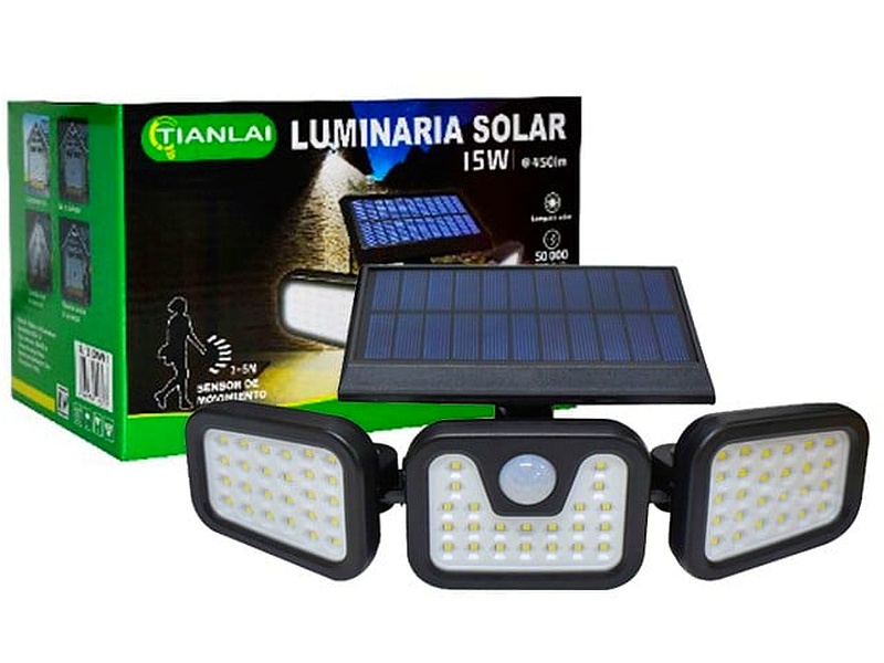  Luminaria Solar 3 pantallas Colinas Electrónica e Iluminación LED México