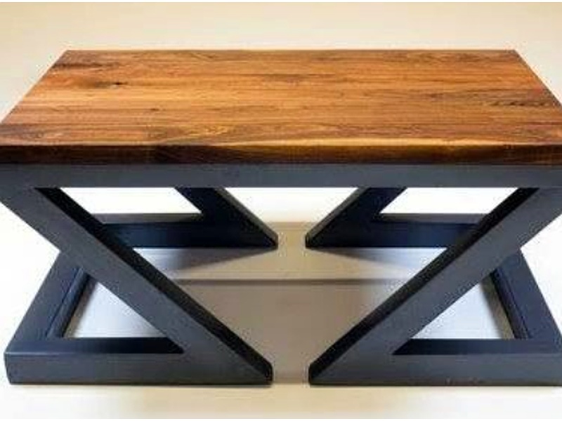 Mesa de sala en metal con madera Mexico