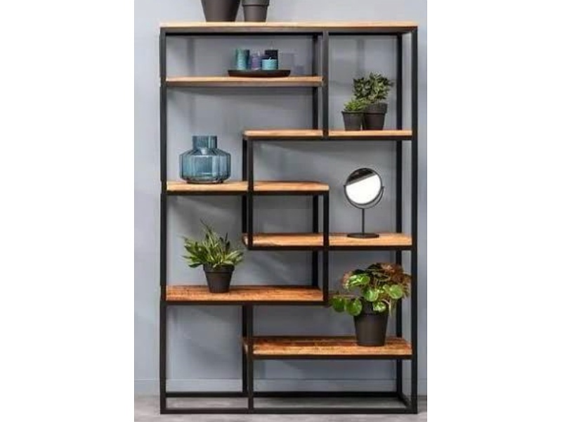 Estante ancho de metal con madera Mexico
