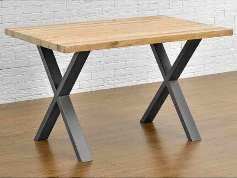Mesa de sala de metal con madera Mexico