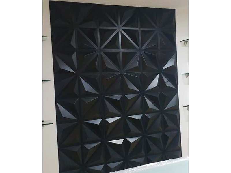 Panel 3D Negro Forma Geométrica Chiapas HMH Construccion 
