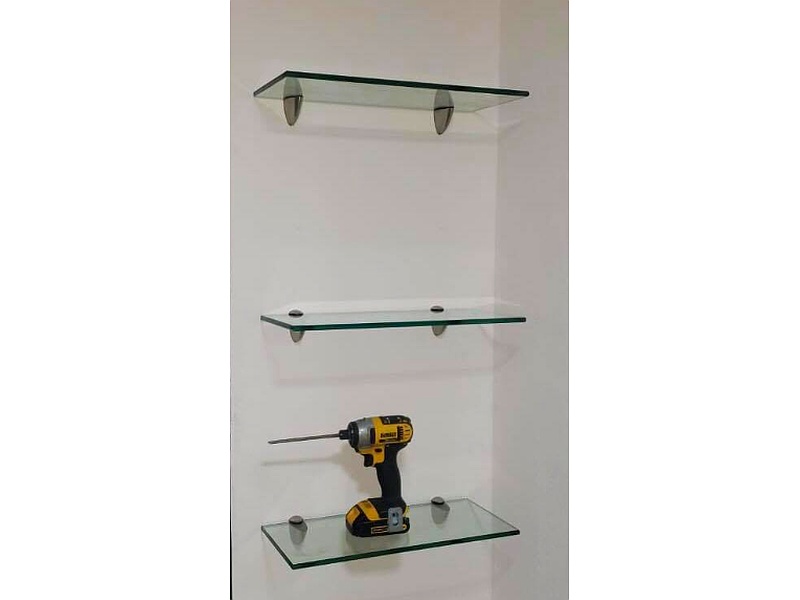 Repisas 3 Niveles Vidrio Chiapas HMH Construccion