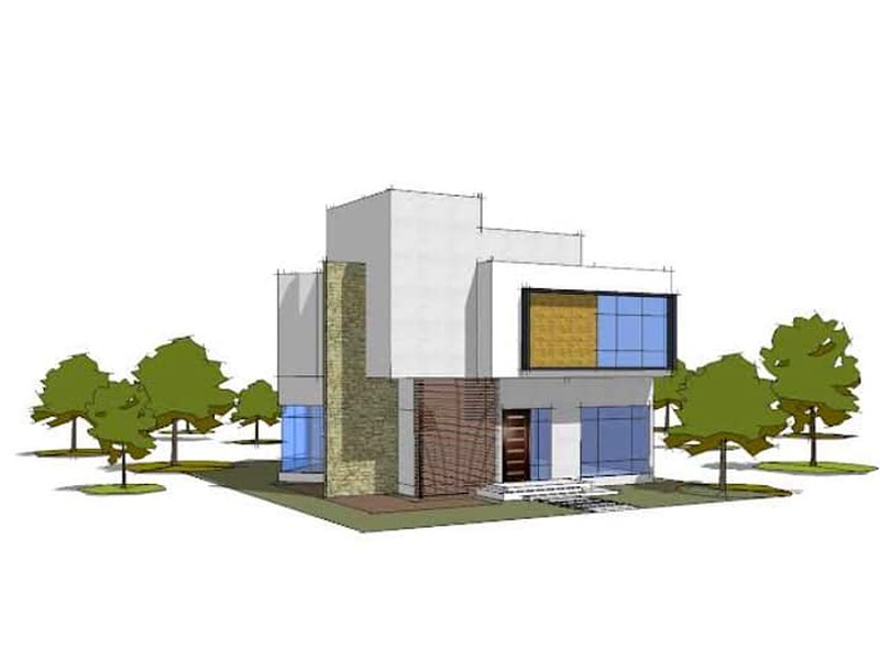 Construcción vivienda moderna México