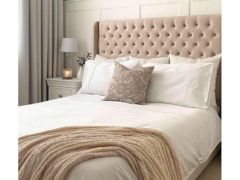 CAMA TAPIZADA COLOR BEIGE MEXICO