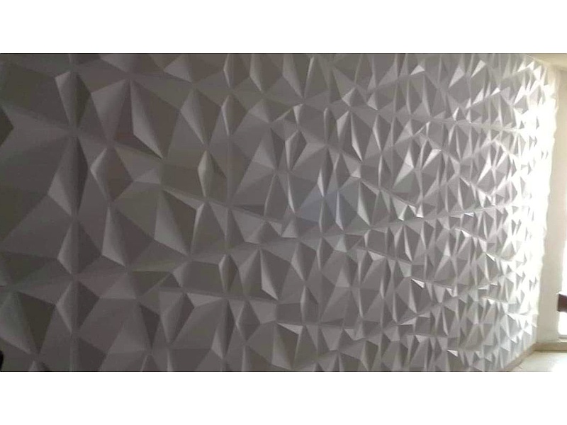 Pared 3D Blanca Formas Zaragoza Cantal . Diseño