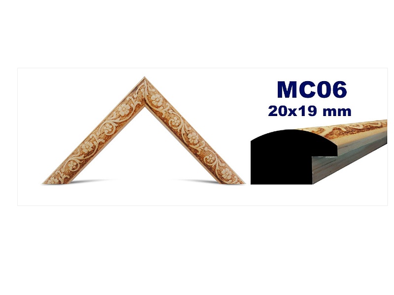 MOLDURA DE MADERA GRABADA MC-006 México