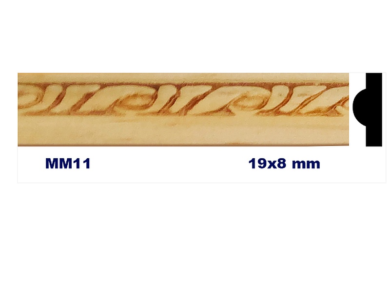 MOLDURA DE MADERA GRABADA MM-011 México