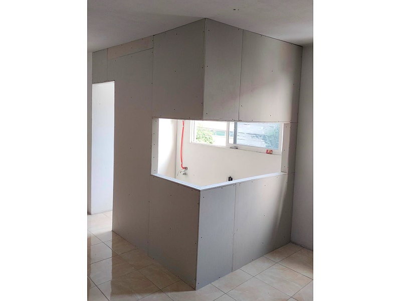 Instalación de tablaroca en pared Mexico