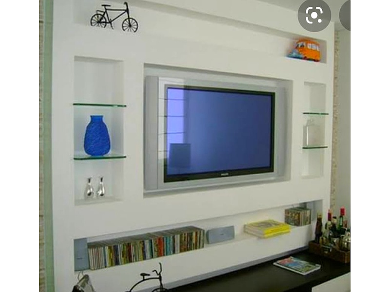 rack de tv con estantes CDMX Iluminacion y remodelaciones