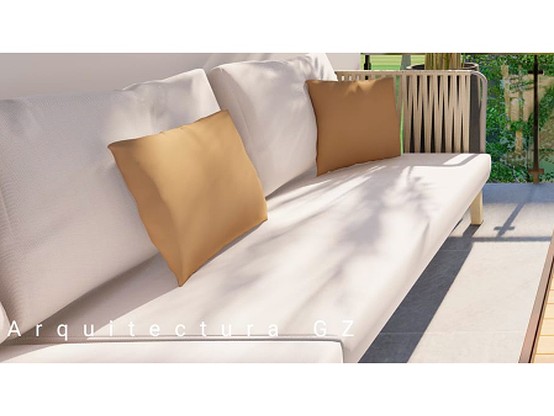 Sillón Simple Blanco Decorativo Hidalgo Arquitectura GZ