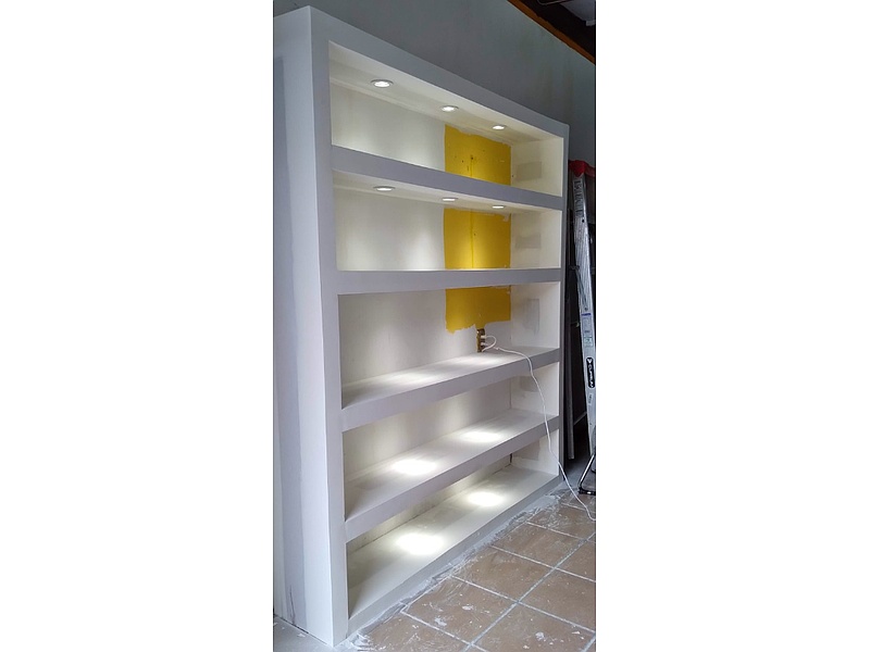 Estante con luces de tablaroca Mexico