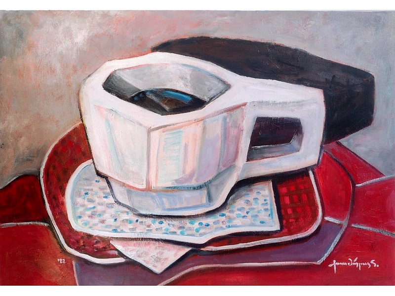 Pintura de óleo en tela serie "San Juan", Morelia