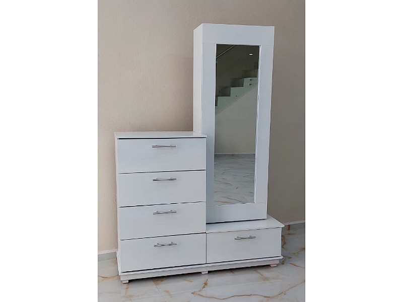 Cajonera blanca con espejo Mexico