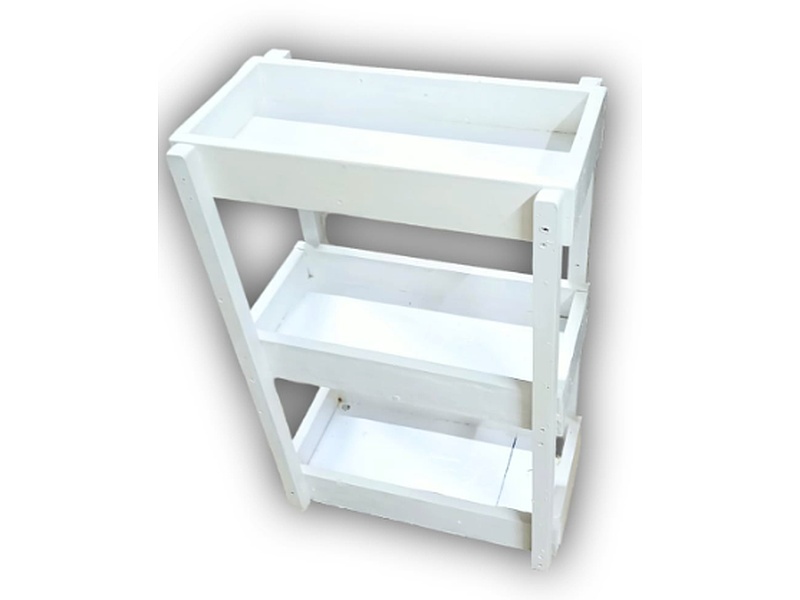 Mini Organizador Auxiliar Madera Blanco Oaxaca Muebleria Ronin