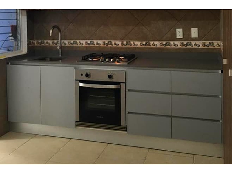 Mueble color gris de cocina Mexico